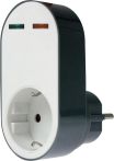 AS-Schwabe Überspannungsschutzadapter Flash - Schutzkontaktsteckdose 230V/16A