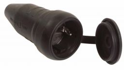 AS-Schwabe Kupplung Vollgummi mit Schutzkappe 16A 250V bis 2,5 mm²