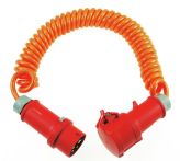 AS-Schwabe Spiralkabel CEE H07BQ-F 5G2,5 für Baustellen - Kabel bis auf 5 Mtr. ausziehbar