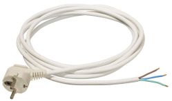 AS-Schwabe Anschlusskabel PVC 3G1,0 H05VV-F - 10 Mtr. Kabellänge - Weiß