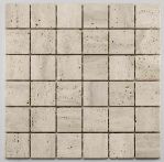 Bärwolf Mosaik 4,8 x 4,8 cm Square White Beige Travertine R10 - CM-09010