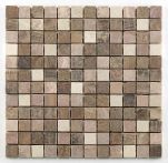 Bärwolf Mosaik 2,3 x 2,3 cm Square Botticino/Brown mix, Marble R10 - CM-7106