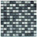 Bärwolf Mosaik 2,3 x 2,3 cm Fineline Silver Black mix - GL-10004
