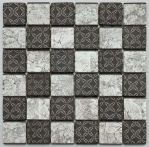 Bärwolf Mosaik 4,8 x 4,8 cm Byzantine Silver Black - GL-2537