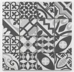 Bärwolf Mosaik 7,7 x 7,7 cm Patchwork Black & White R9 - KEG-14072