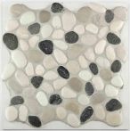 Bärwolf Mosaik 30 x 30 cm Pebble Black Spotted Mix R10 - PM-0006
