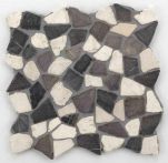 Bärwolf Mosaik 30 x 30 cm Crush Black & White Marble R9 - RM-0004