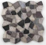 Bärwolf Mosaik 30 x 30 cm Crush Black & Grey Marble R10 - RM-0005