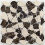 Bärwolf Mosaik 30 x 30 cm Crush Cream Chocolate Marble R10 - RM-0006