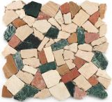 Bärwolf Mosaik 30 x 30 cm Crush Multicolor Marble R10 - RM-0007