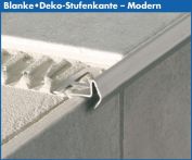 Blanke Deko-Stufenkante Edelstahl Modern