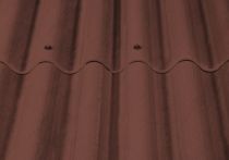 Eternit Wellplatten P5 rostbraun mit Eckenschnitt - 920 mm breit