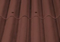Eternit Wellplatte Profil 6-3/4 rostbraun mit Eckenschnitt - 1152 mm breit