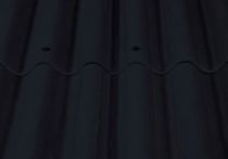 Eternit Wellplatte Profil 6 dunkelgrau mit Eckenschnitt - 1097 mm breit
