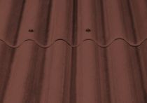 Eternit Wellplatte Profil 6 rostbraun mit Eckenschnitt - 1097 mm breit