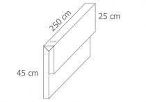 Gipskarton Easy oberer Wandanschluss 2,5 m lang für Schattenfugen zur Sichtbetondecke 45/25 cm