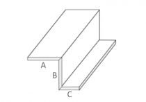 Gipskarton Z - Profil 2 m Lang - Maßanfertigung der Schenkel A + B + C