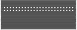 Hadra Zaunpaneel gerillt aus verzinktem Feinblech, Glattblech mit Lochblechreihe - Element 2510 mm breit, Paneelhöhe 200 mm - incl. seitlicher Alu-Rahmen und Schrauben - Anthrazit