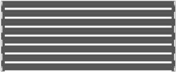 Hadra Zaunpaneel gerillt aus verzinktem Feinblech, Lattenoptik klein - Element 2510 mm breit, Paneelhöhe 100 mm - incl. seitlicher Alu-Rahmen und Schrauben - Anthrazit