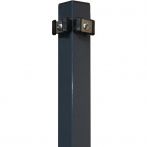 Hadra Eckpfosten für Doppestabmatten Zaunset SMALL, verzinkt/anthrazit für Zaunhöhe: 83 cm (L:1200 mm)