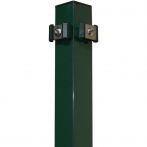 Hadra Eckpfosten für Doppestabmatten Zaunset SMALL, verzinkt/grün für Zaunhöhe: 83 cm (L:1200 mm)