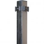 Hadra Eckpfosten für Doppestabmatten Zaunset SMALL, verzinkt für Zaunhöhe: 83 cm (L:1200 mm)