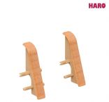 Haro Zwischenstück Birne golden Kunststoff für Stecksockelleiste 19x39mm (2 Stück/Pack), Art. Nr.: 407093