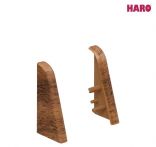 Haro Endkappe Amerikanischer Nussbaum dunkel Kunststoff für Sockelleiste 19x39mm (2 Stück/Pack), Art. Nr.: 407104
