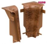 Haro Innenecke amerikanischer Nussbaum dunkel Kunststoff für Sockelleiste 19x58mm (2 Stück/Pack), Art. Nr.: 407118