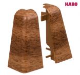 Haro Außenecke Amerikanischer Nussbaum dunkel Kunststoff für Sockelleiste 19x58mm (2 Stück/Pack), Art. Nr.: 407132