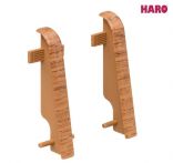 Haro Zwischenstück Nuss hell/Kirschbaum Kunststoff für Stecksockelleiste 19x58mm (2 Stück/Pack), Art. Nr.: 407145
