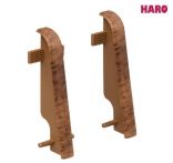 Haro Zwischenstück amerikanischer Nussbaum dunkel Kunststoff für Sockelleiste 19x58mm (2 Stück/Pack), Art. Nr.: 407146