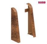 Haro Endkappe Amerikanischer Nussbaum dunkel Kunststoff für Sockelleiste 19x58mm (2 Stück/Pack), Art. Nr.: 407160