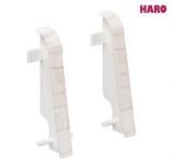 Haro Zwischenstück SnowPine Kunststoff für Sockelleiste 19x58mm geschwungen (2 Stück/Pack), Art. Nr.: 407713