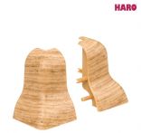 Haro Außenecke Eiche Kunststoff für Sockelleiste 19x39mm geschwungen (2 Stück/Pack), Art. Nr.: 408712