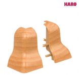 Haro Außenecke Birne golden Kunststoff für Sockelleiste 19x39mm geschwungen (2 Stück/Pack), Art. Nr.: 408718