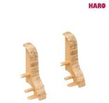 Haro Zwischenstück Eiche Kunststoff für Sockelleiste 19x39mm geschwungen (2 Stück/Pack), Art. Nr.: 408721