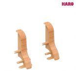 Haro Zwischenstück Birne golden Kunststoff für Sockelleiste 19x39mm geschwungen (2 Stück/Pack), Art. Nr.: 408727