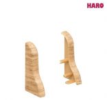 Haro Endkappe Eiche Kunststoff für Sockelleiste 19x39mm geschwungen (2 Stück/Pack), Art. Nr.: 408730