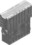 Hauraton RECYFIX PLUS 100 Einlaufkasten 500x147x489 mm mit Klemm-Maschenrost MW 30/10 - Stahl verzinkt