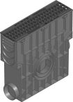 Hauraton RECYFIX STANDARD 100 Einlaufkasten mit GUGI-Guss-Gitterrost - Stahl verzinkt 500x150x488 mm