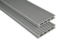 Kovalex WPC-Terrassendiele Exklusiv Grau mattiert - 145x26 mm | Längen-Zuschnitt