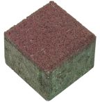 Gala-Lusit Rasengitterfüllstein Ökopflaster 8,3x8,3x8 cm - Rot mit Fase
