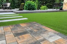 Lusit BellaStone® Deluxe Garten- und Terrassenplatte Mischformat, 5 cm Dicke - Muschelkalk mit Fase