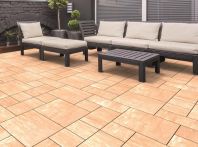 Lusit BellaStone® Deluxe Garten- und Terrassenplatte Mischformat, 5 cm Dicke - Beige-Hell mit Fase