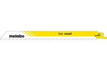 Metabo 5 Säbelsägeblätter, Holz, Serie classic, 225x 1,25 mm, HCS, 8,5 mm/ 3 TPI (628244000)