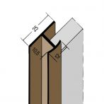 Protektor Nr.: 3547 Fugenprofil vertikal Doppel-T-Profil PVC