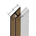 Protektor Nr.: 3557 Fugenprofil vertikal Doppel-T-Profil PVC