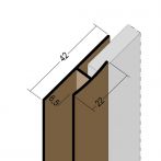 Protektor Nr.: 3558 Fugenprofil vertikal Doppel-T-Profil PVC