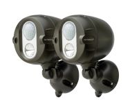 Mr Beams LED-Außenstrahler mit Bewegungsmelder | Batteriebetrieben | 2x200 Lumen